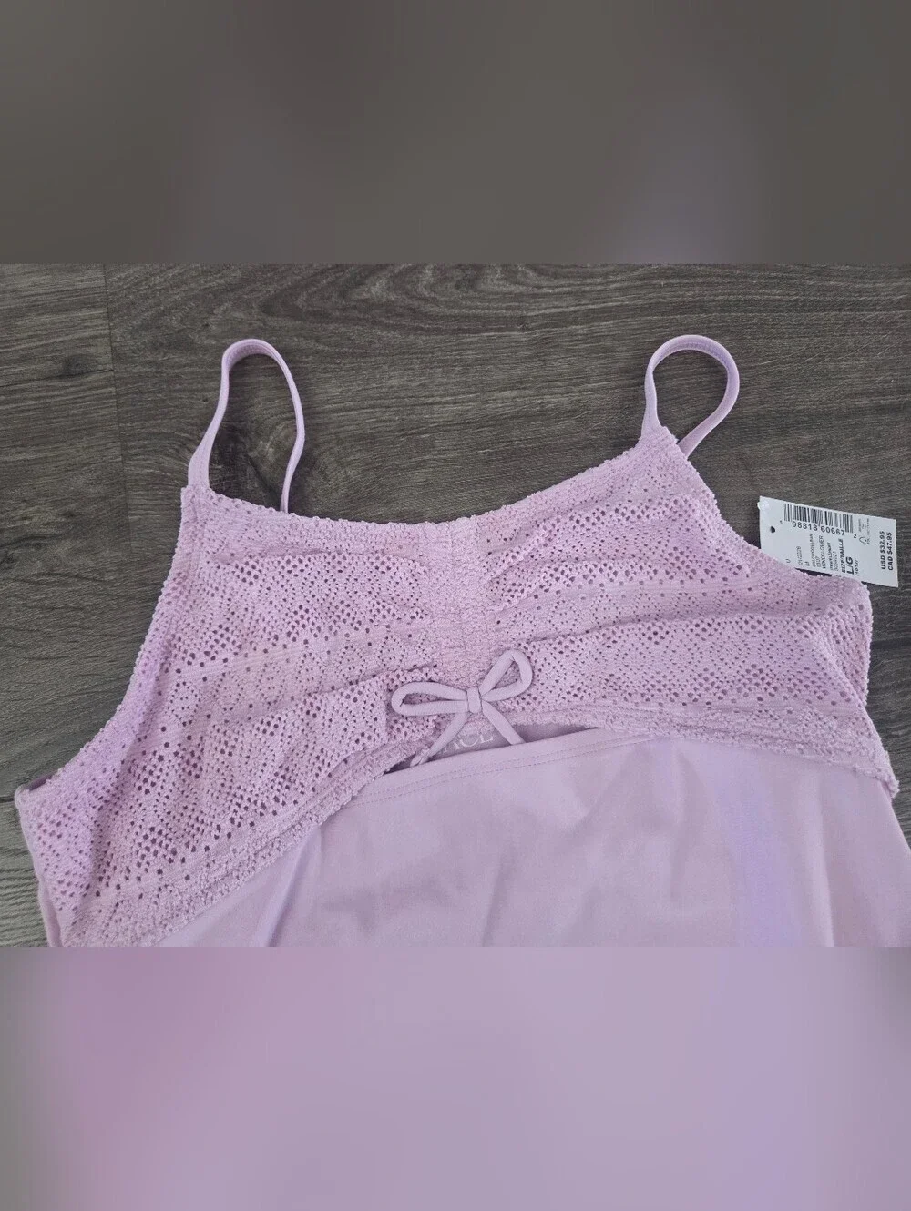 Girls lace cut-out one piece swimsuit size 10/12 NWT